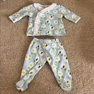 Floral Blue Kids Matching Set